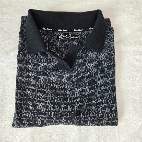 Robert Graham Polo Shirt Men's Size XL Black Pattern Casual Design - Picture 1 of 11